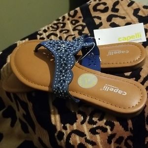 Blue Sandals/never worn